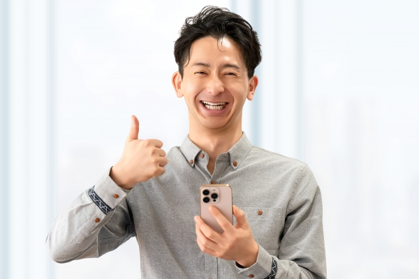 不安が解消された男性