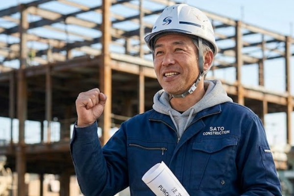 ファクタリングで資金繰りができた建設業の男性